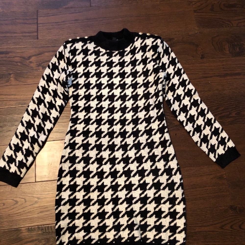 Gorgeous Sweater houndstooth sweater dress